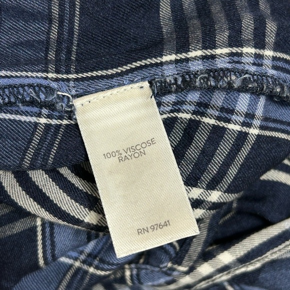 J Jill Denim Plaid Viscose Rayon Button Up Shirt Womens Size XL - Picture 8 of 10